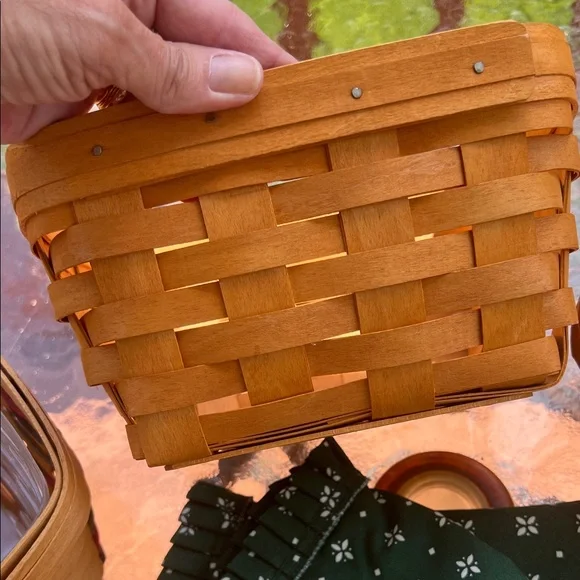 Longaberger Classic large berry Baskets Set - red blue and Green - Picture 10 of 14